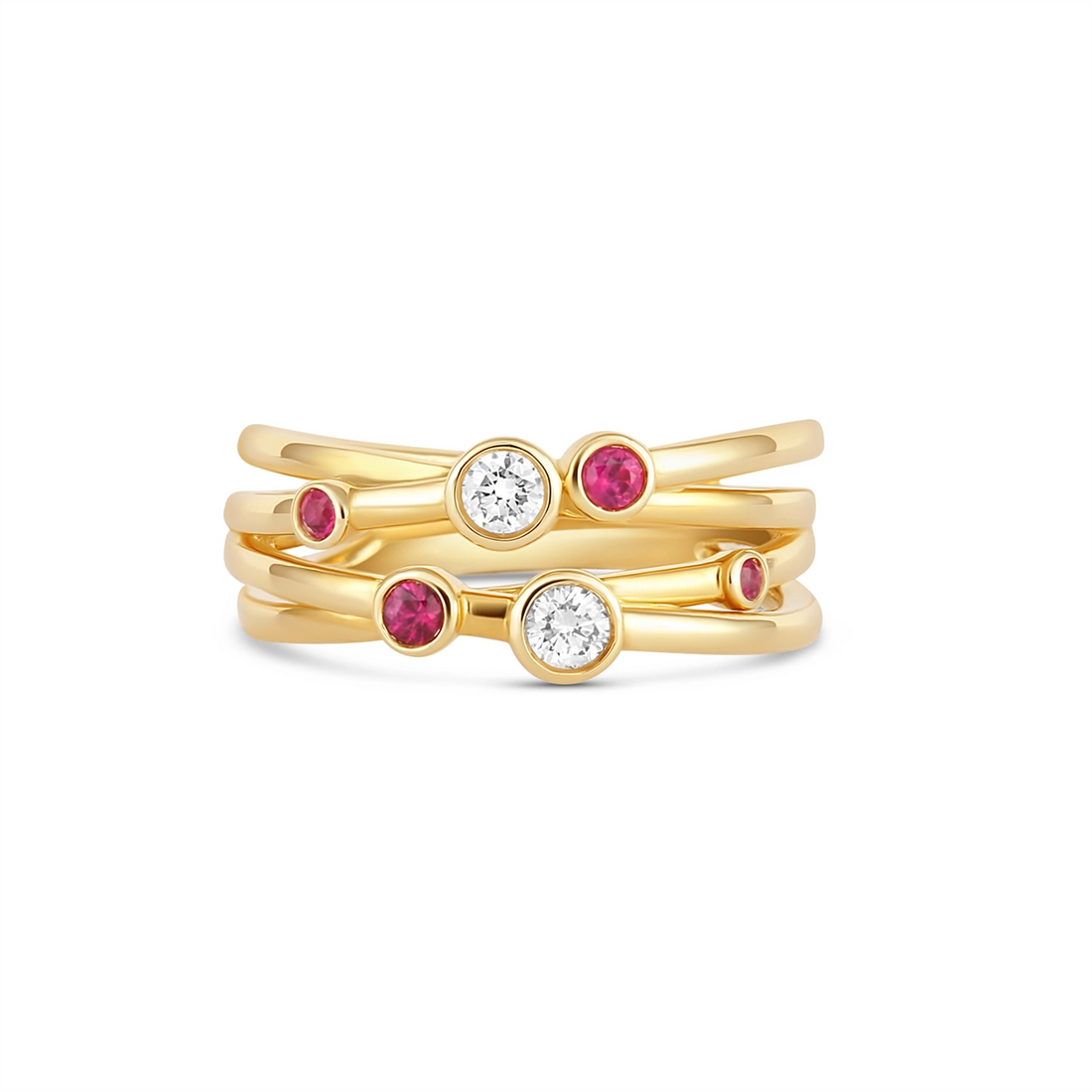Rings Rings in Yellow Gold containing Multi-gemstone, Diamond, Ruby 447912