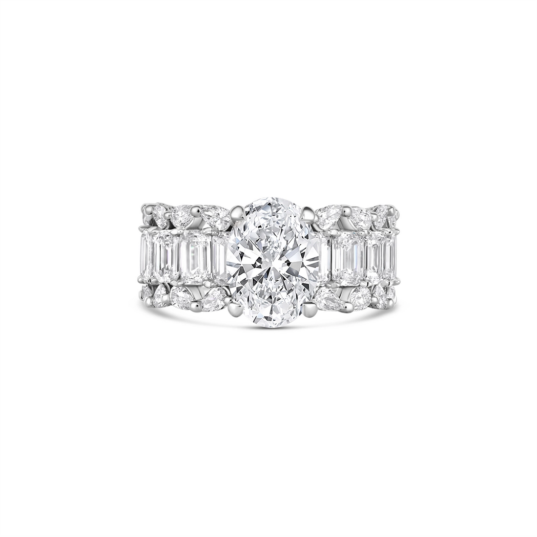 Tacori Engagement Rings in Platinum/Palladium containing Diamond 23 OV 11X8.5