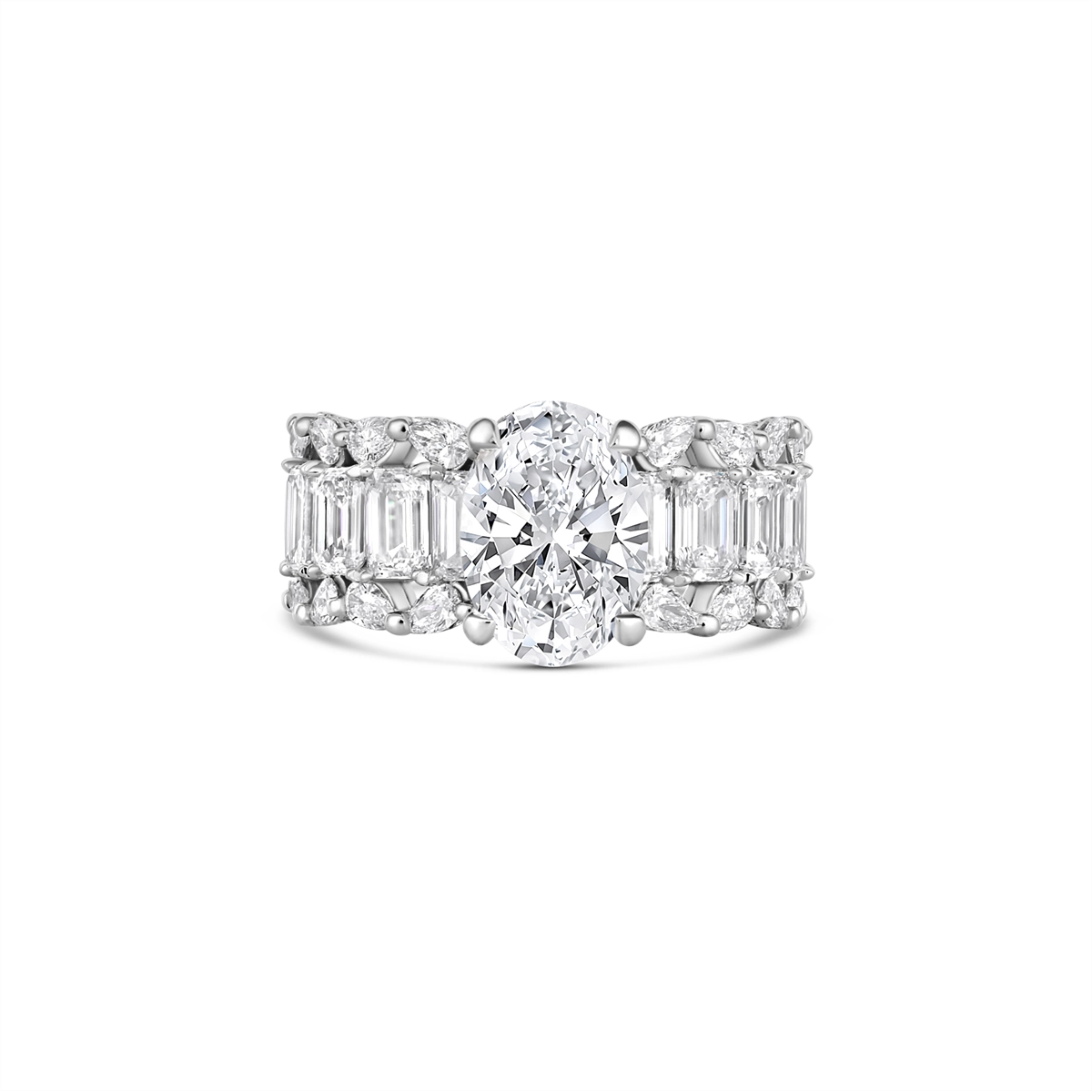 Tacori Engagement Rings in Platinum/Palladium containing Diamond 23 OV 11X8.5
