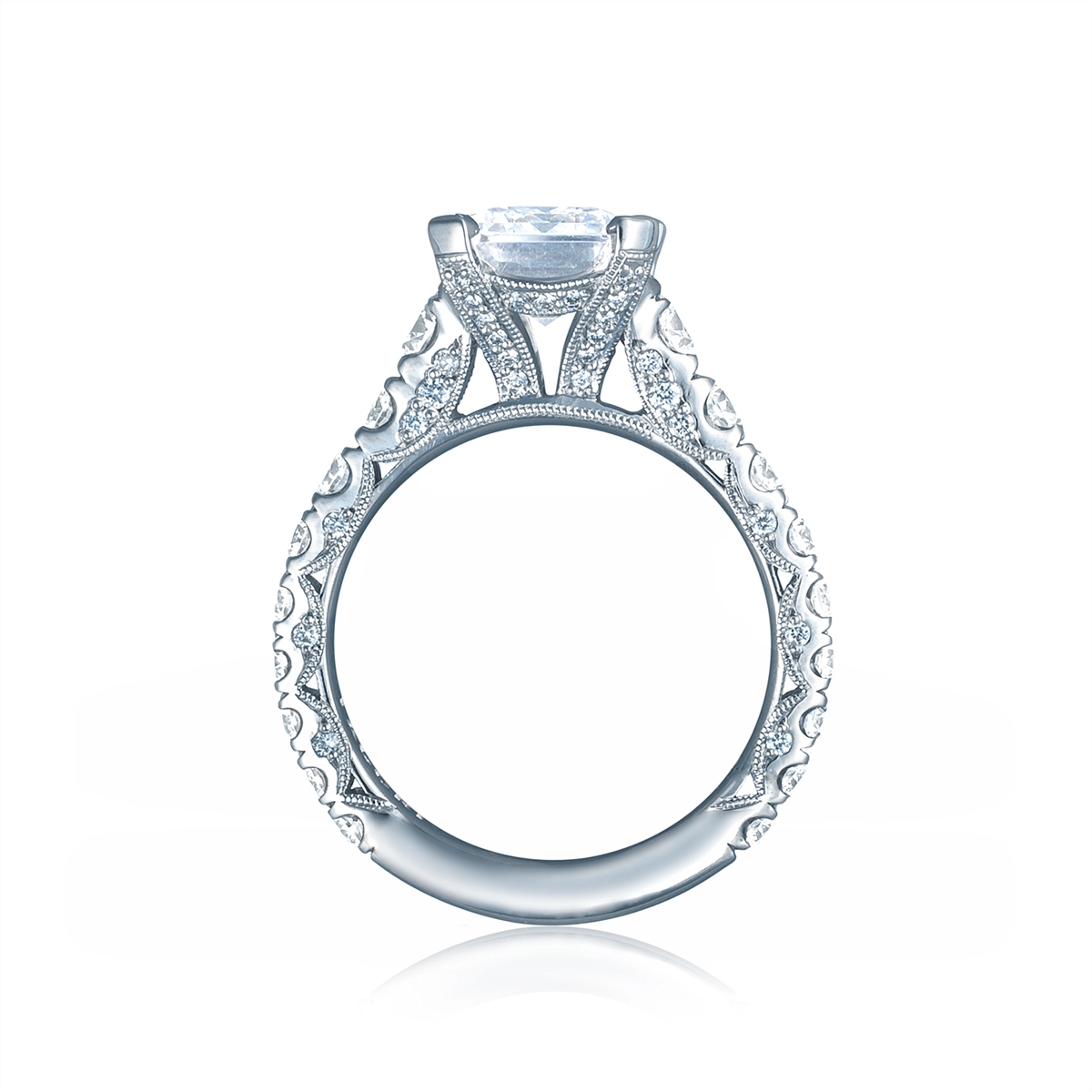 Tacori Engagement Rings in Platinum/Palladium containing Diamond HT 2623 EC 10X7.5