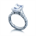Tacori Engagement Rings in Platinum/Palladium containing Diamond HT 2623 EC 10X7.5