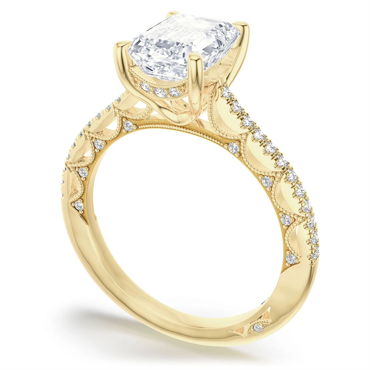 Tacori Engagement Rings in Yellow Gold containing Diamond 2721 2.2 EC 9.5X7 Y