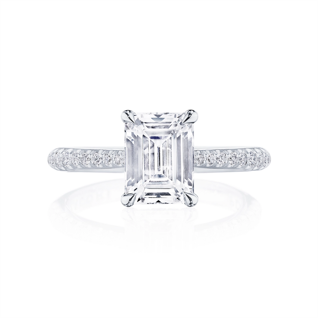 Tacori Engagement Rings in Platinum/Palladium containing Diamond HT 2672 EC 10X7.5