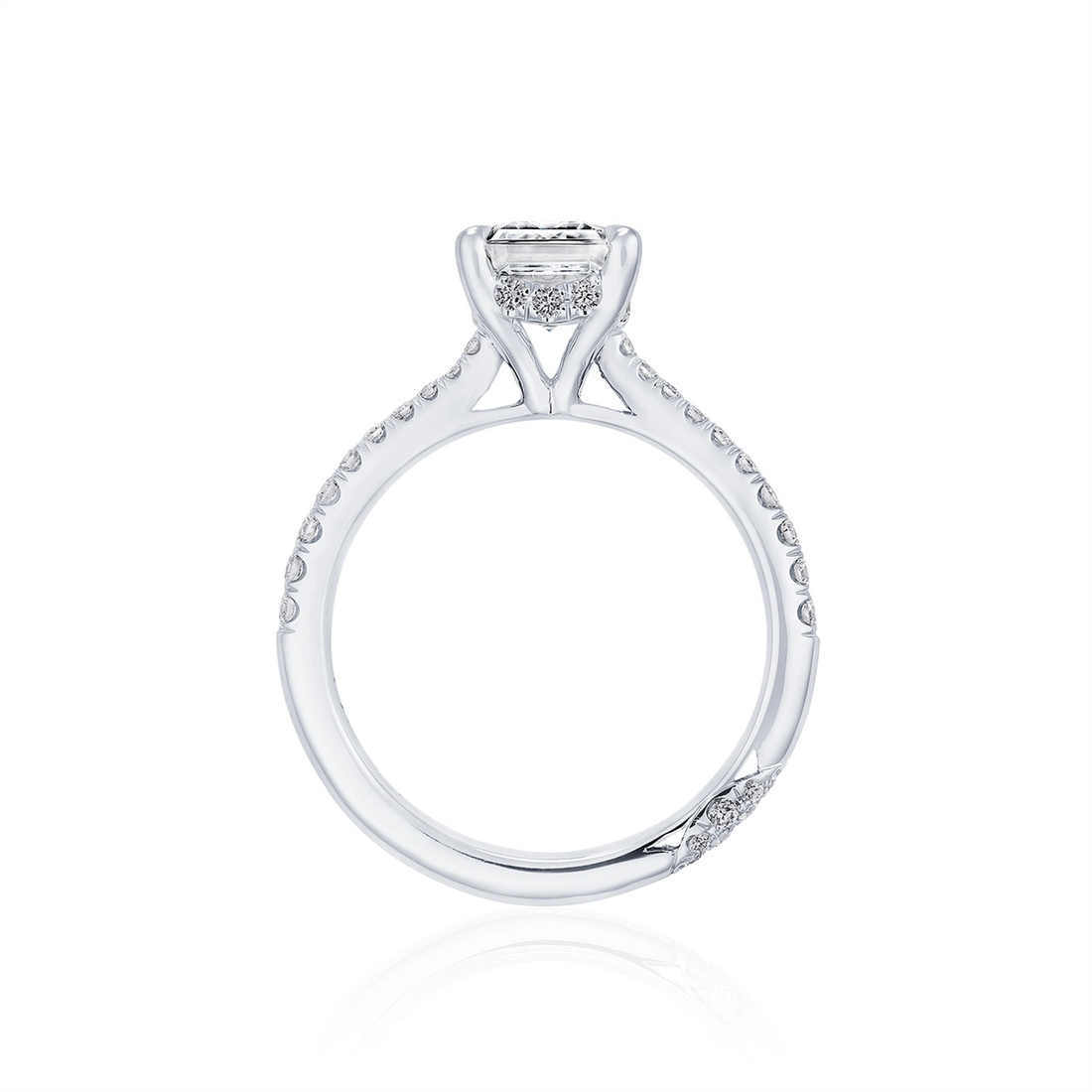 Tacori Engagement Rings in Platinum/Palladium containing Diamond HT 2672 EC 10X7.5