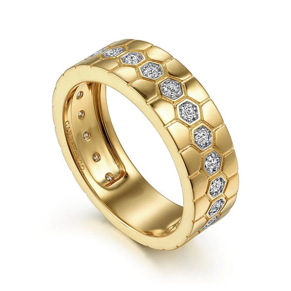Gabriel & Co Wedding Rings in Yellow Gold containing Diamond LR52180Y45JJJ