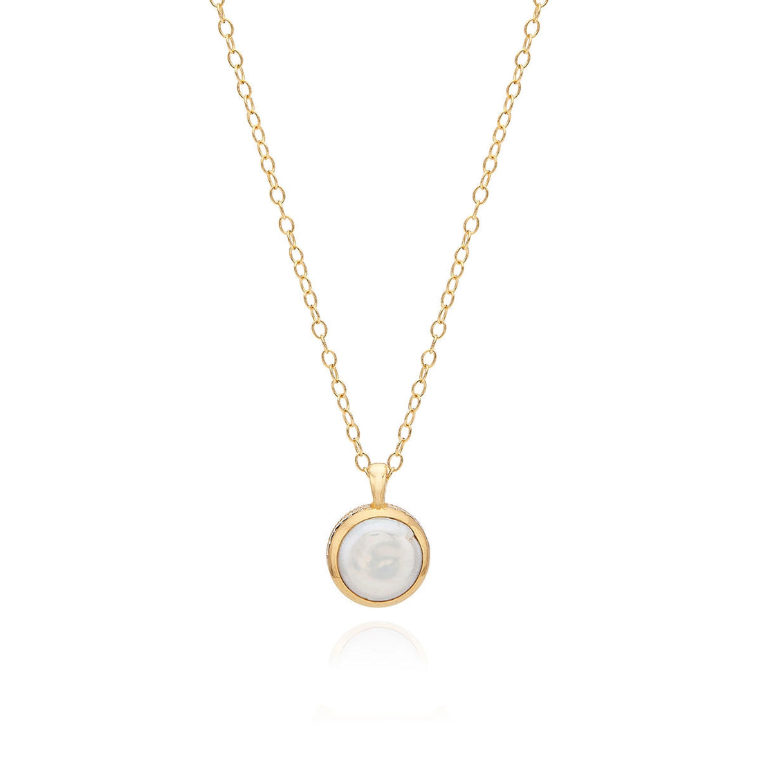 Anna Beck Necklaces in Mixed Metals containing Pearl NK10319-GPL