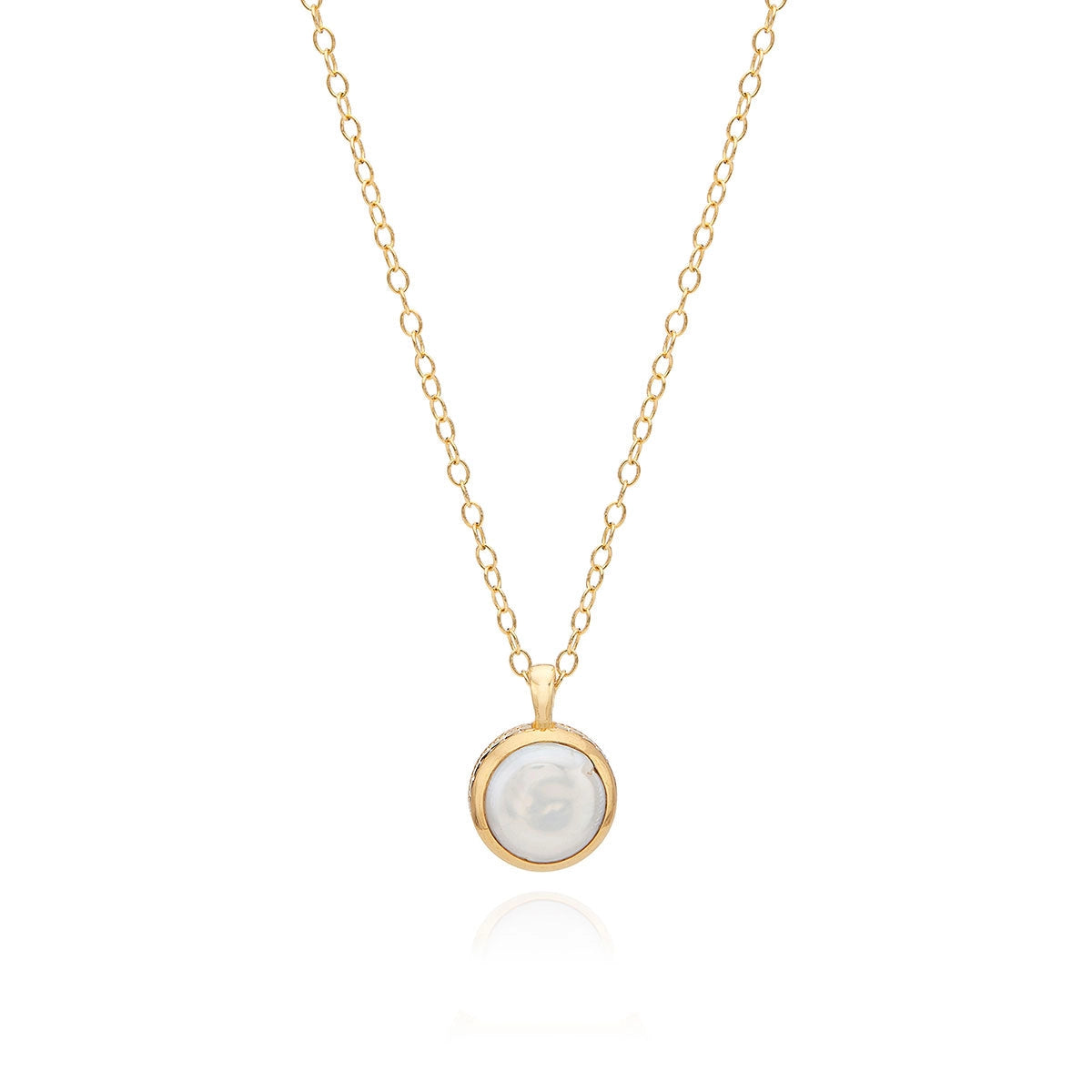 Anna Beck Necklaces in Mixed Metals containing Pearl NK10319-GPL