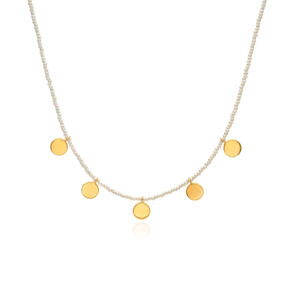 Anna Beck Necklaces in Mixed Metals containing Pearl NK10631-GPL