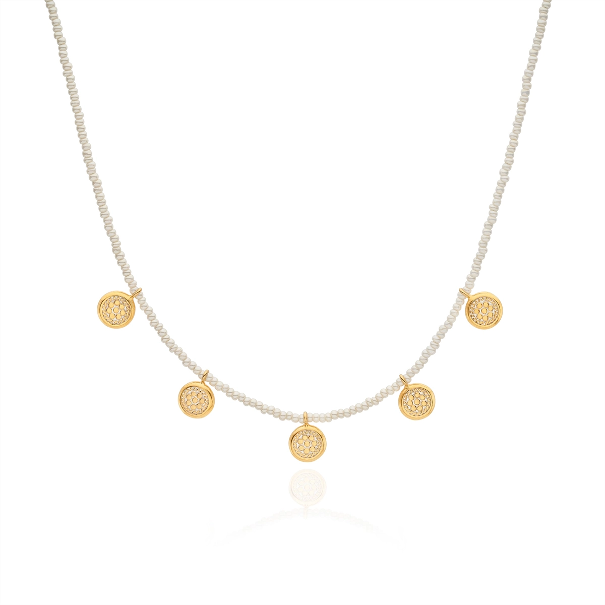 Anna Beck Necklaces in Mixed Metals containing Pearl NK10631-GPL