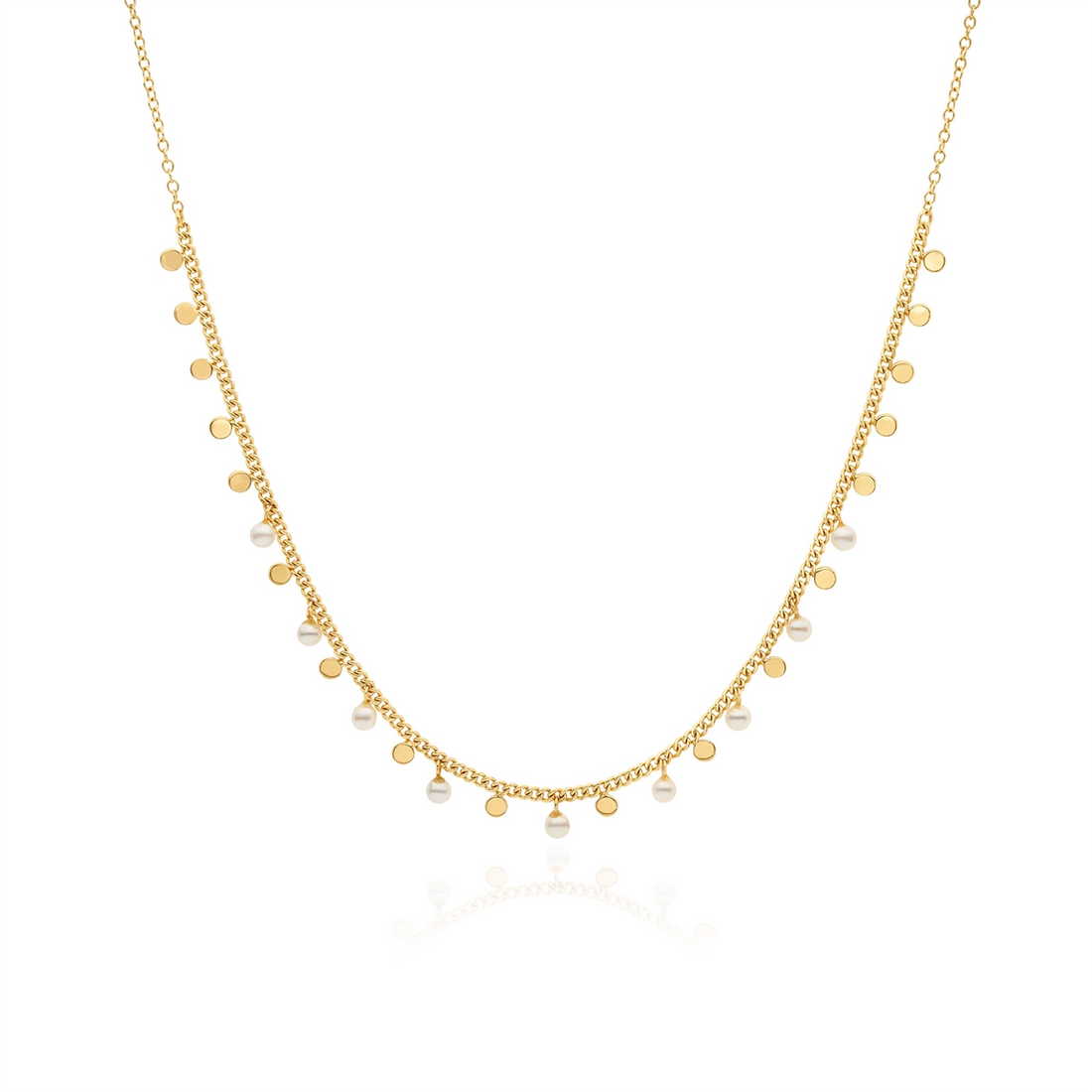 Anna Beck Necklaces in Mixed Metals containing Pearl NK10648-GPL