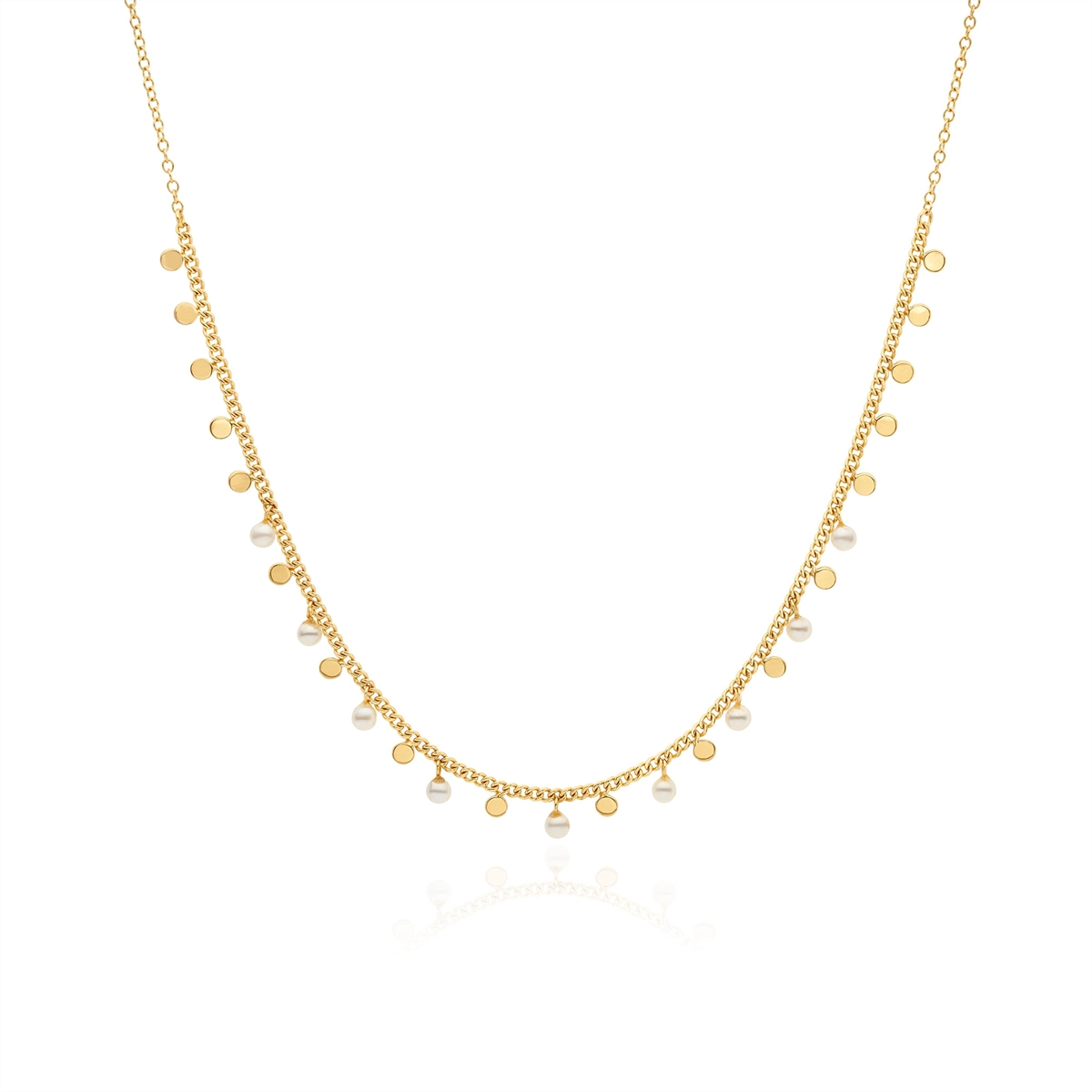Anna Beck Necklaces in Mixed Metals containing Pearl NK10648-GPL