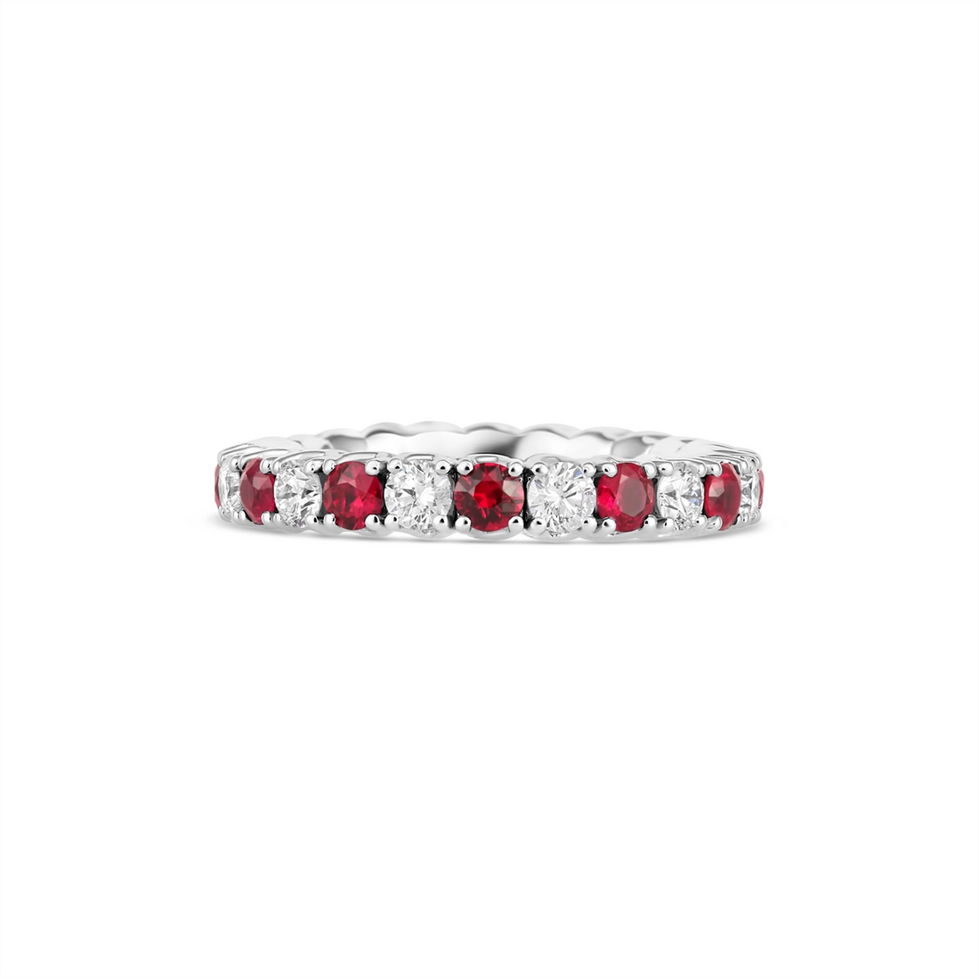Picchiotti Rings in White Gold containing Multi-gemstone, Diamond, Ruby RD60-W