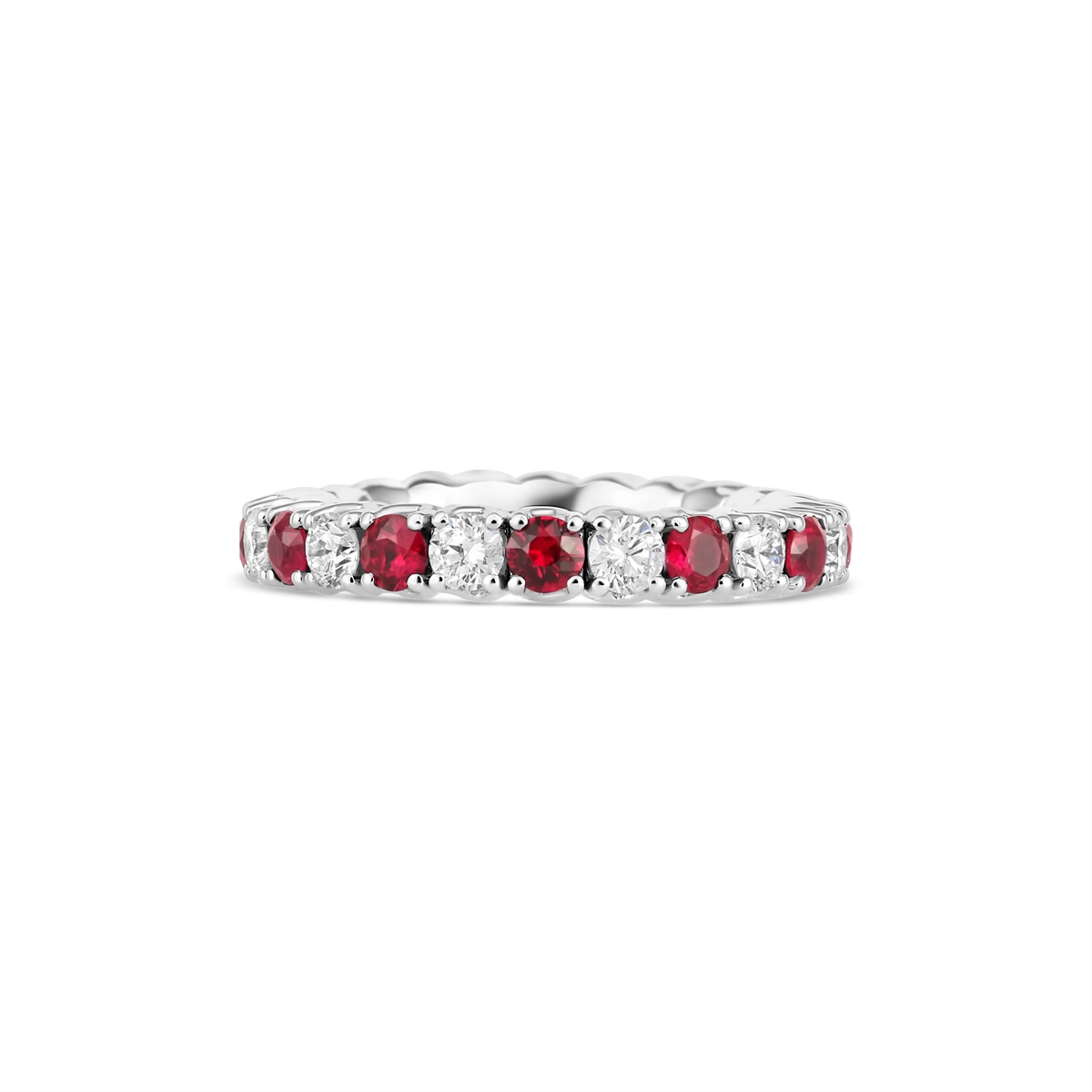 Picchiotti Rings in White Gold containing Multi-gemstone, Diamond, Ruby RD60-W