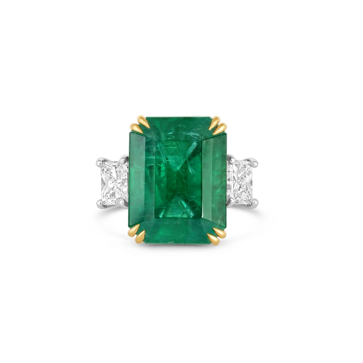 Rings Rings in Platinum/Palladium containing Multi-gemstone, Diamond, Emerald 448452