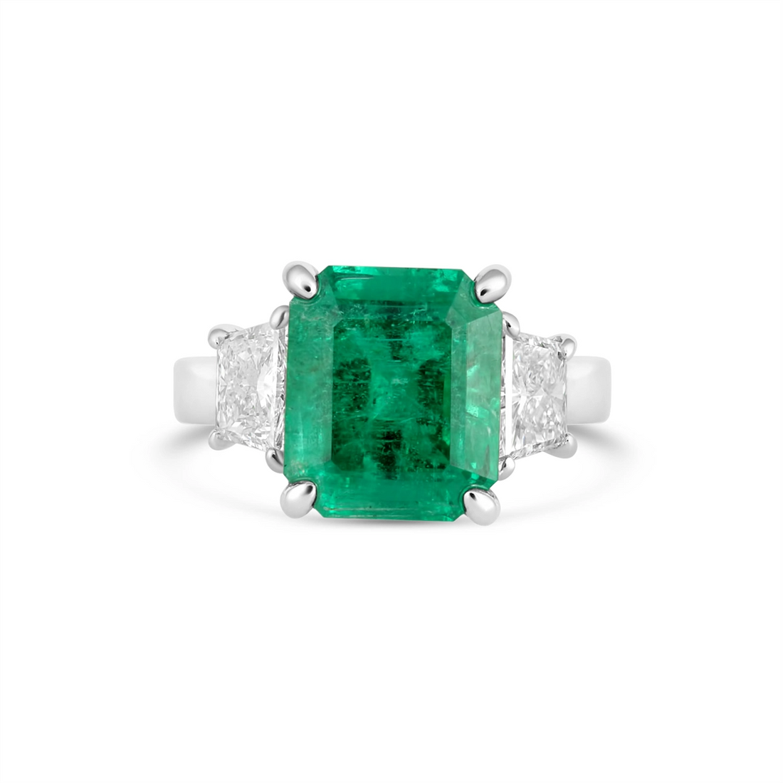 Rings Rings in Platinum/Palladium containing Multi-gemstone, Diamond, Emerald 448515