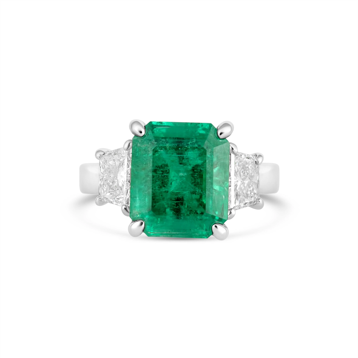 Rings Rings in Platinum/Palladium containing Multi-gemstone, Diamond, Emerald 448515