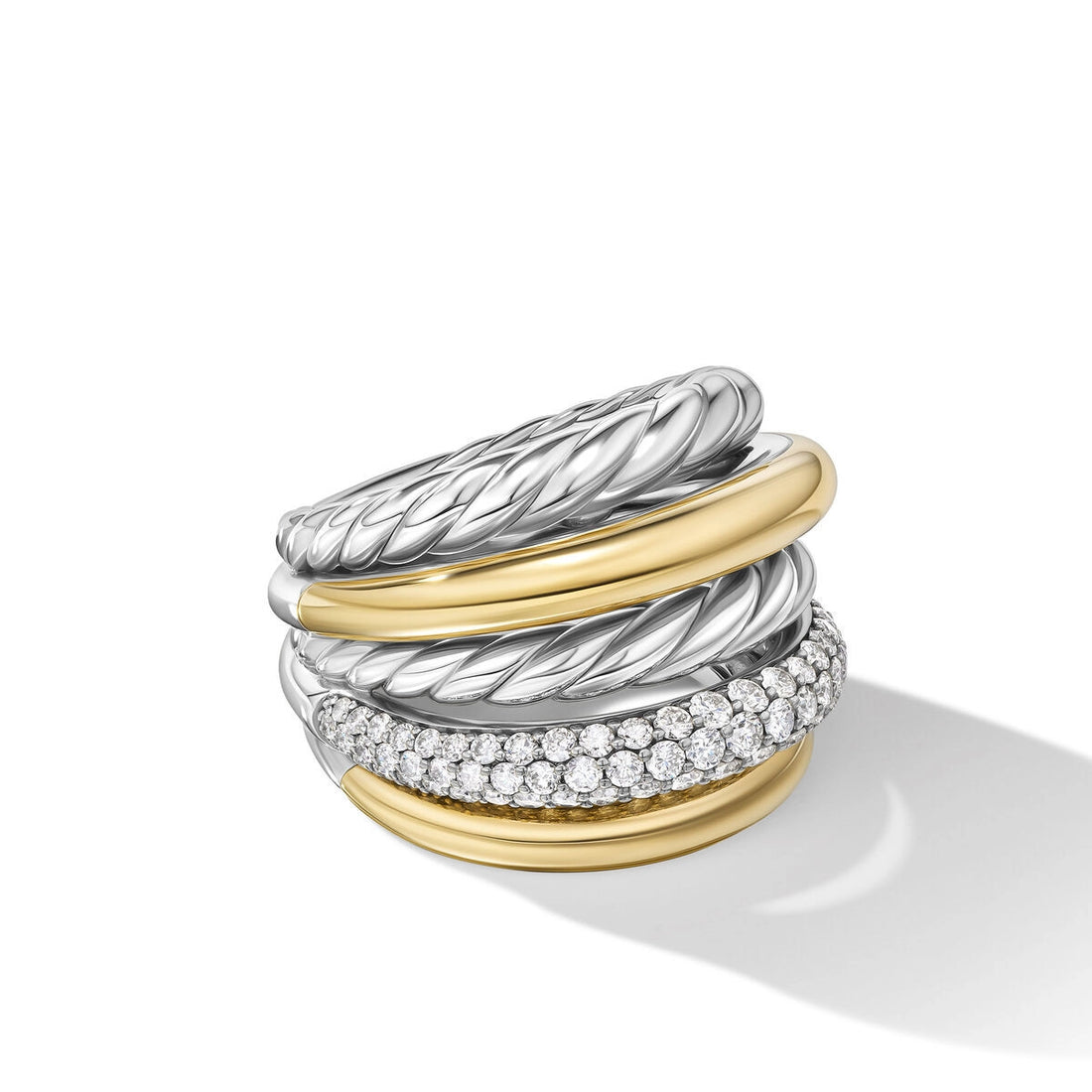 David Yurman Rings in Mixed Metals containing Diamond R18048DS8ADI7
