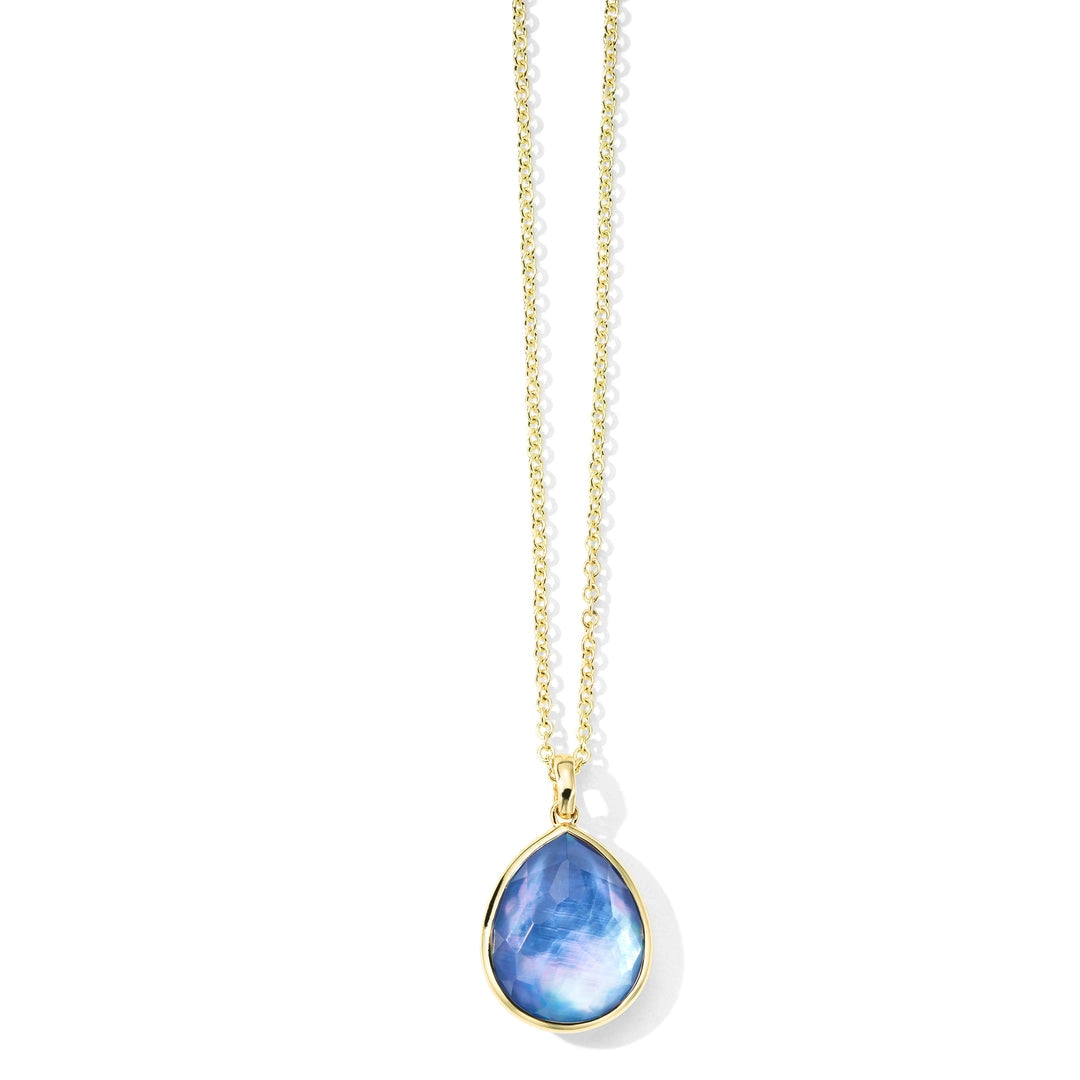 Ippolita Necklaces in Yellow Gold containing Mother of pearl, Lapis, Quartz, Multi-gemstone GN343TFCQMOPLP-B