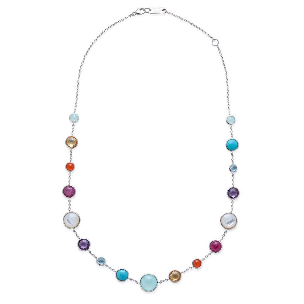 Ippolita Necklaces in Silver containing Amethyst, Blue topaz , Calcedony, Mother of pearl, Citrine, Quartz, Other, Multi-gemstone, Ruby, Turquoise SN1572X18MULTI