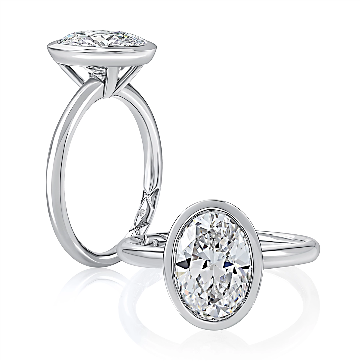 A. Jaffe Engagement Rings in White Gold containing Diamond MECOV3006L/250B-W