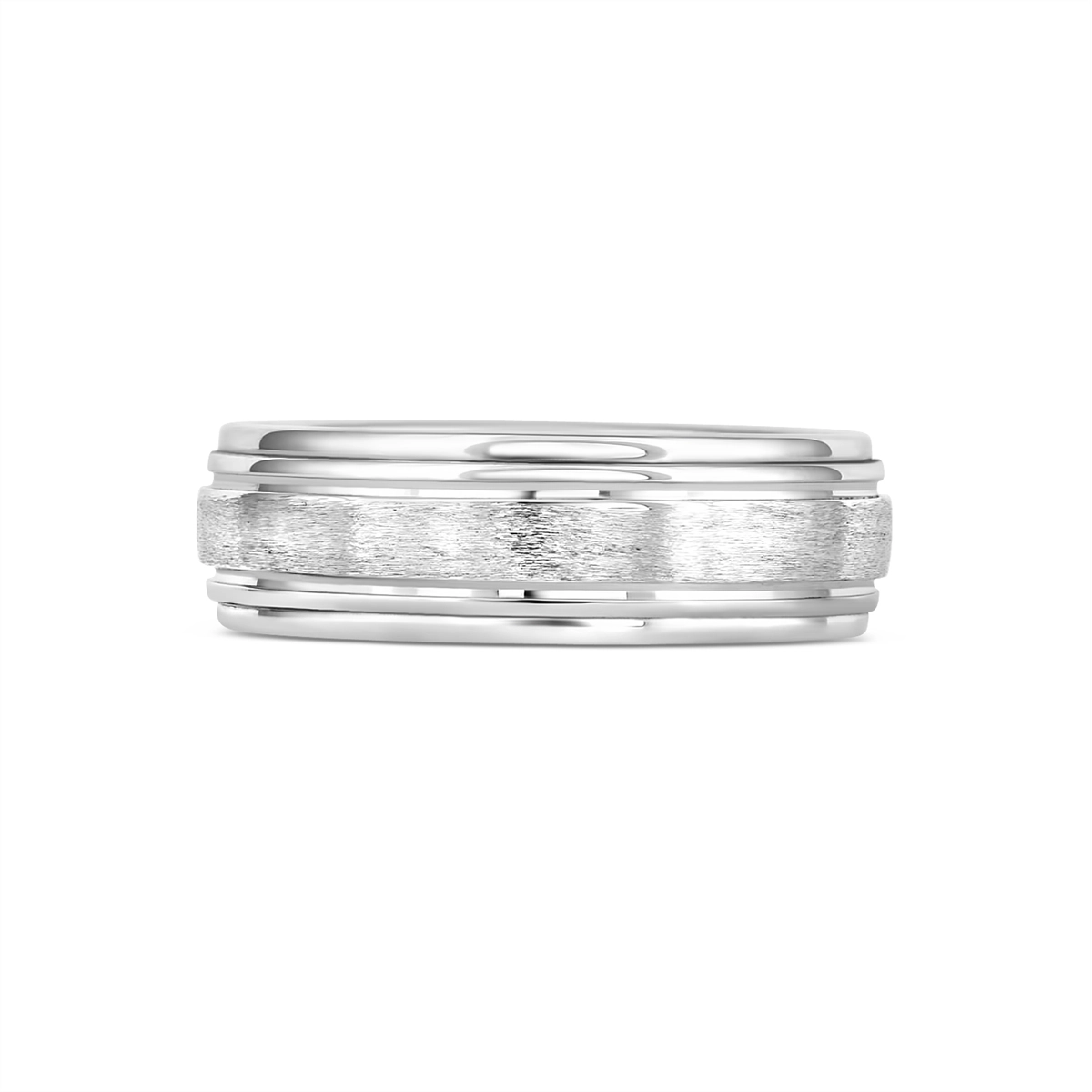 Mens Bands Engagement in White Gold N00138-7-FW-9