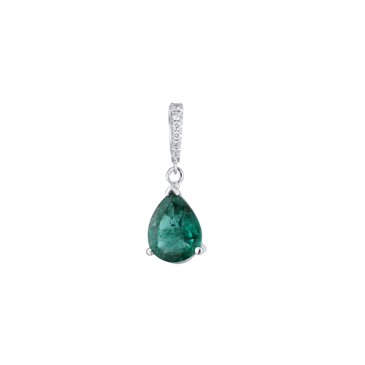 Necklaces Pendants in White Gold containing Diamond, Emerald 449071