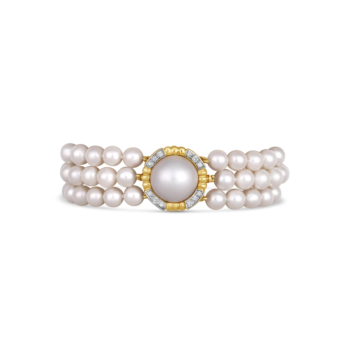 Bracelets Bracelets in Yellow Gold containing Multi-gemstone, Diamond, Pearl 449167