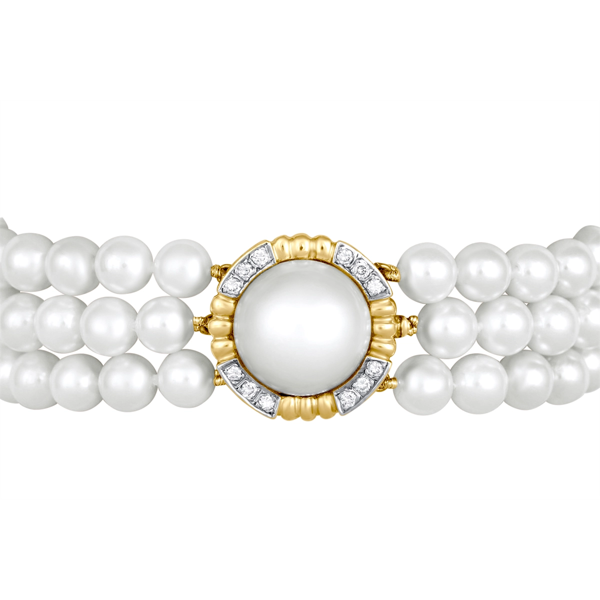 Bracelets Bracelets in Yellow Gold containing Multi-gemstone, Diamond, Pearl 449167
