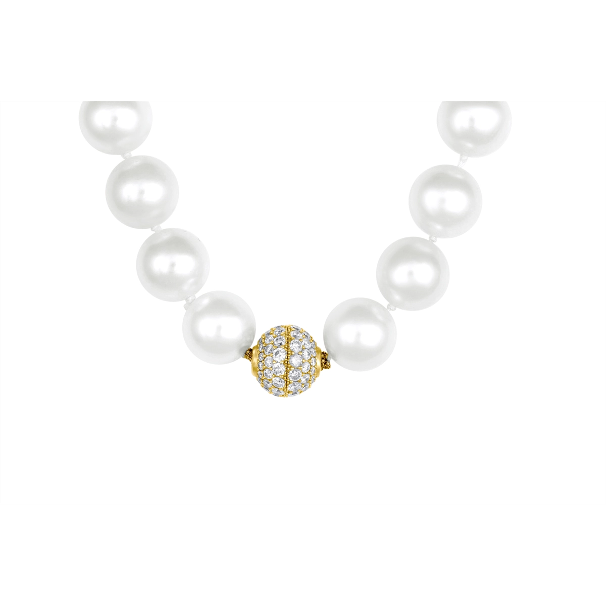 Necklaces Necklaces in Yellow Gold containing Multi-gemstone, Diamond, Pearl 449169