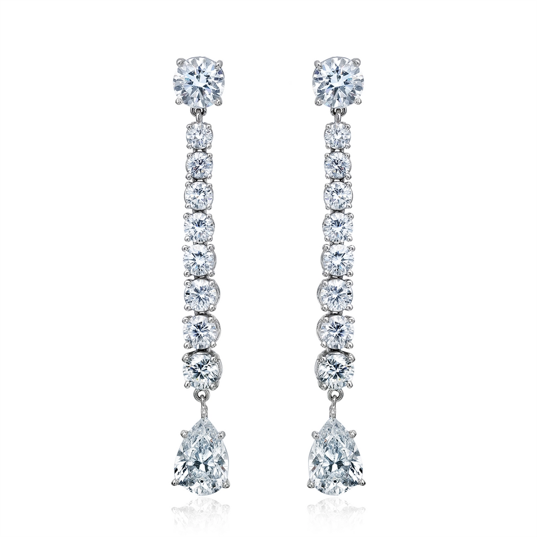 Undefined Earrings in Platinum/Palladium containing Diamond 449173