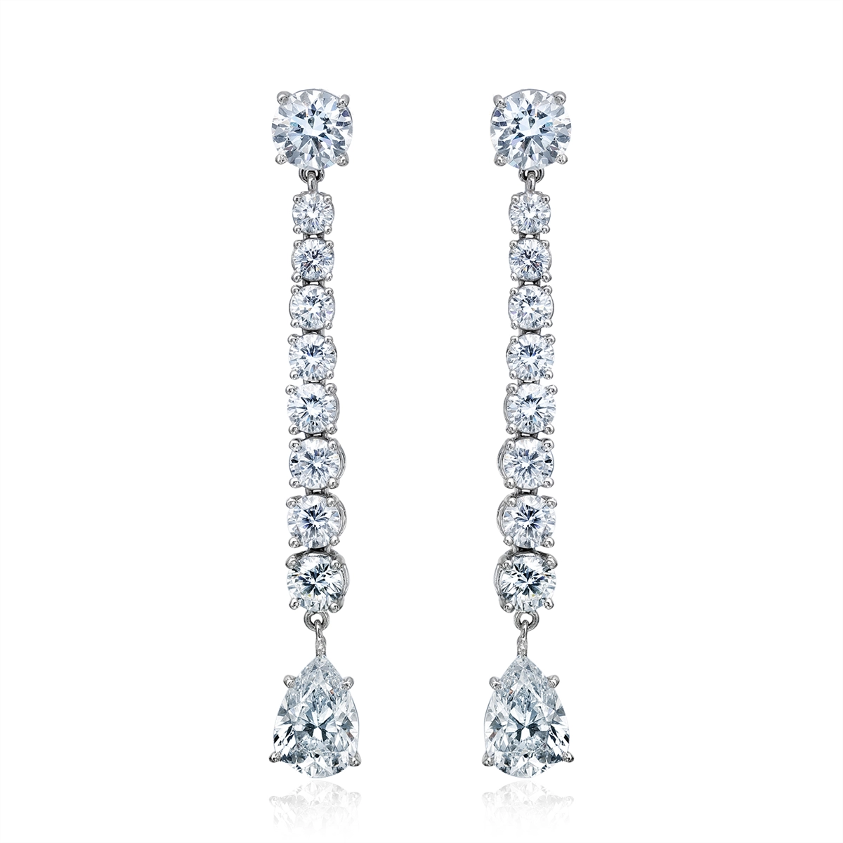 Undefined Earrings in Platinum/Palladium containing Diamond 449173