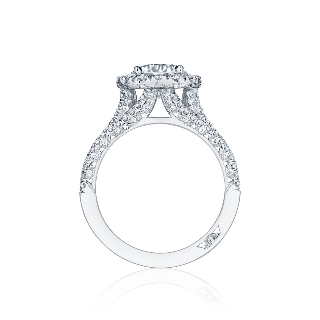 Tacori Engagement Rings in White Gold containing Diamond HT 2551 CU 8.5 W