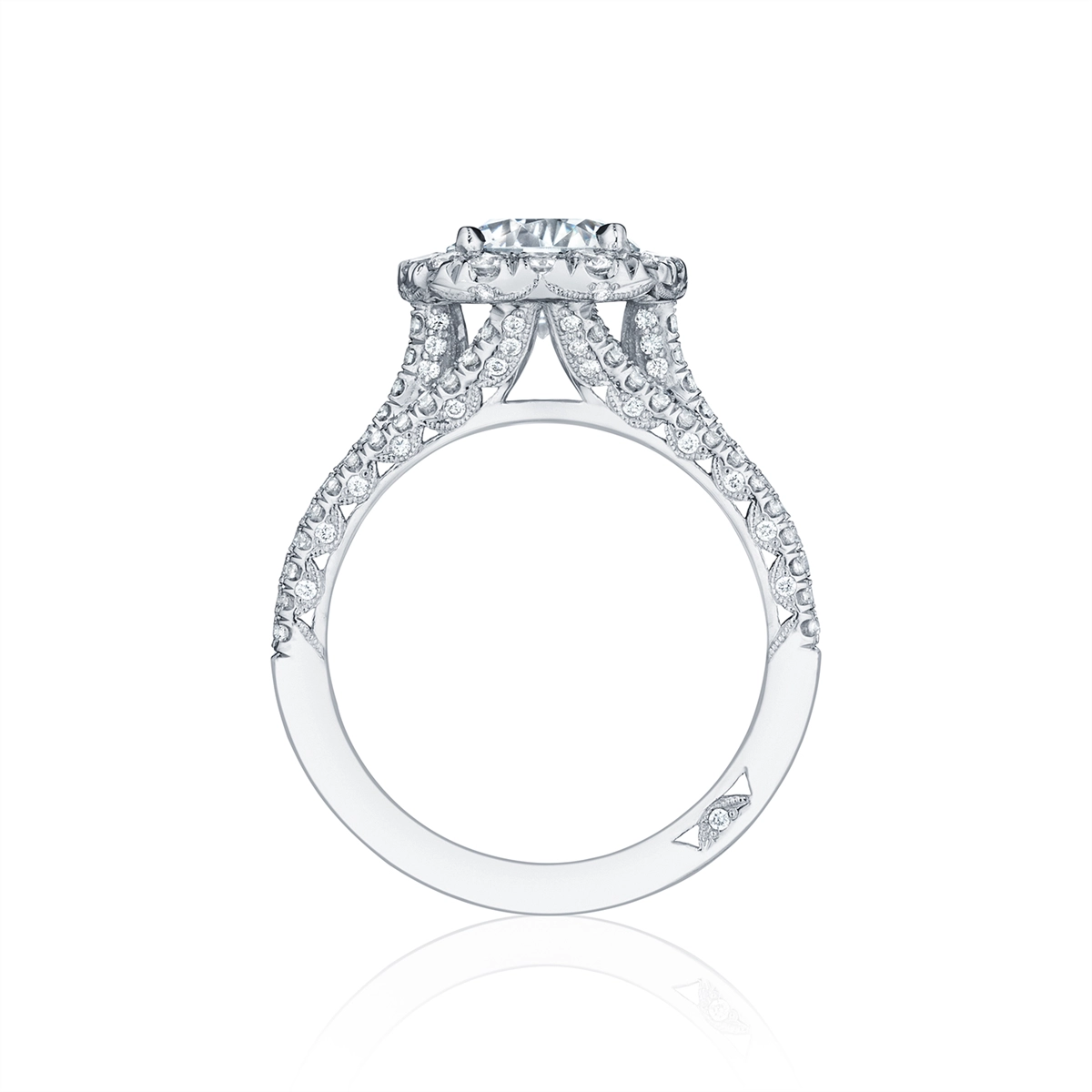 Tacori Engagement Rings in White Gold containing Diamond HT 2551 CU 8.5 W