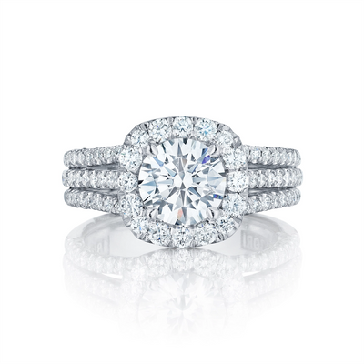 Tacori Engagement Rings in White Gold containing Diamond HT 2551 CU 8.5 W