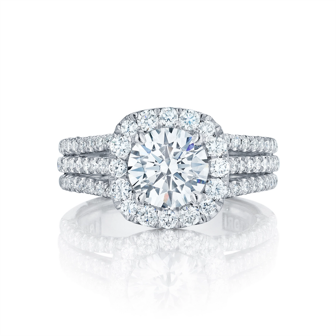 Tacori Engagement Rings in White Gold containing Diamond HT 2551 CU 8.5 W