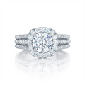 Tacori Engagement Rings in White Gold containing Diamond HT 2551 CU 8.5 W
