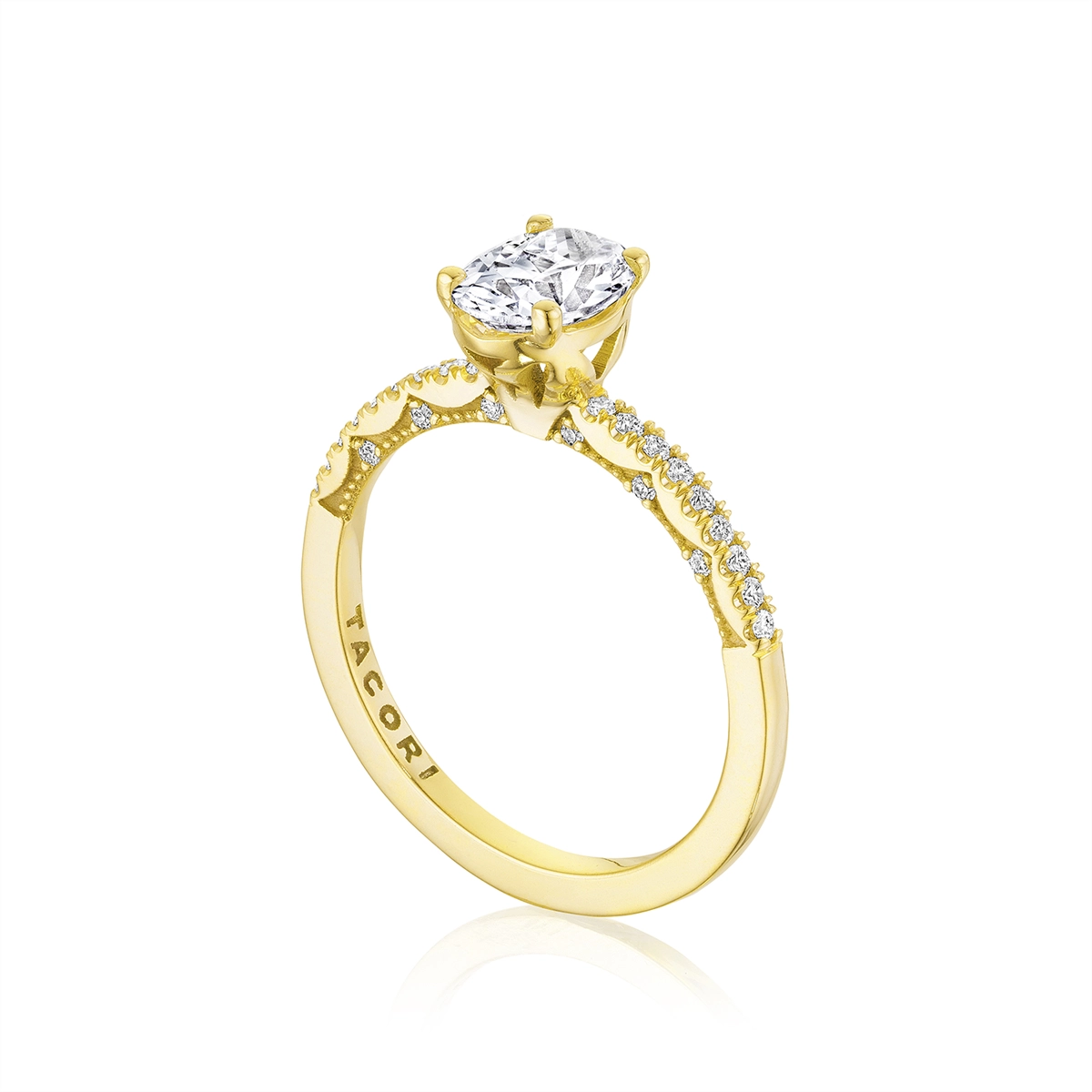 Tacori Engagement Rings in Yellow Gold containing Diamond P104 OV 10X7 Y