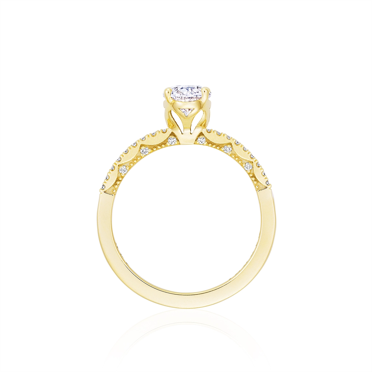 Tacori Engagement Rings in Yellow Gold containing Diamond P104 OV 10X7 Y