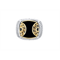 Konstantino Rings in Mixed Metals containing Black onyx DKJ1036-130-120 S11