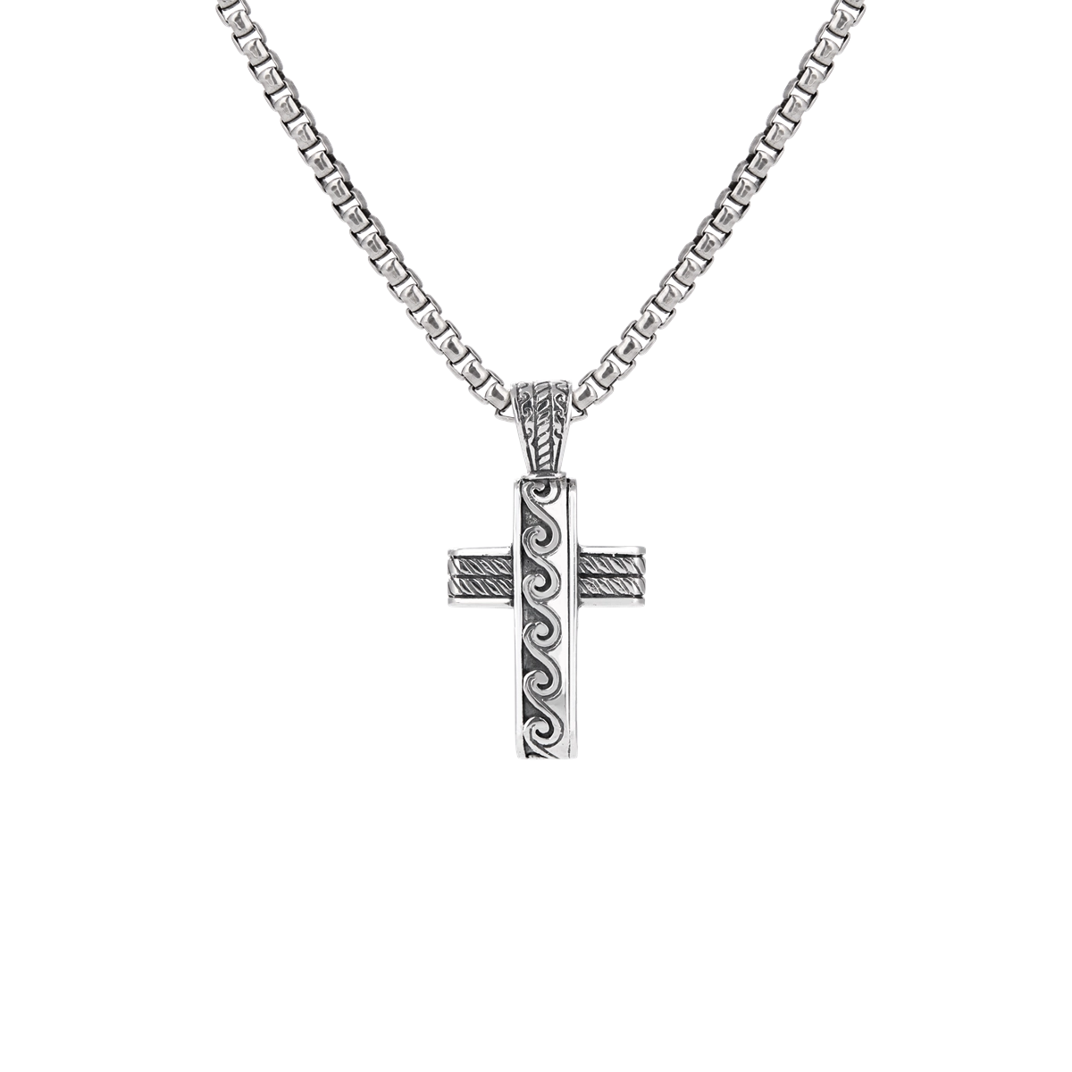 Konstantino Mens Hydra Sterling Silver Cross Pendant – Meierotto