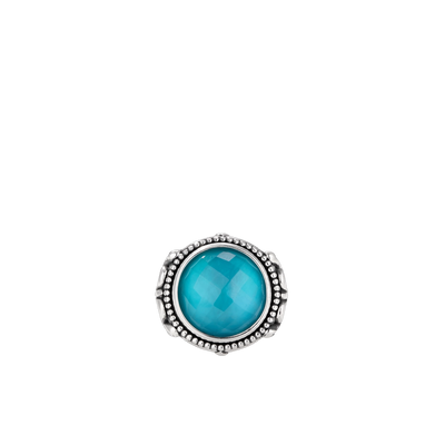 Konstantino Rings in Silver containing Mother of pearl, Quartz, Other, Multi-gemstone DKJ1028-650 S7