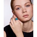 Konstantino Rings in Silver containing Mother of pearl, Quartz, Other, Multi-gemstone DKJ1028-650 S7