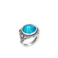 Konstantino Rings in Silver containing Mother of pearl, Quartz, Other, Multi-gemstone DKJ1028-650 S7