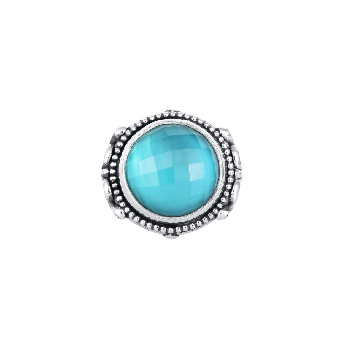 Konstantino Rings in Silver containing Mother of pearl, Quartz, Other, Multi-gemstone DKJ1028-650 S7