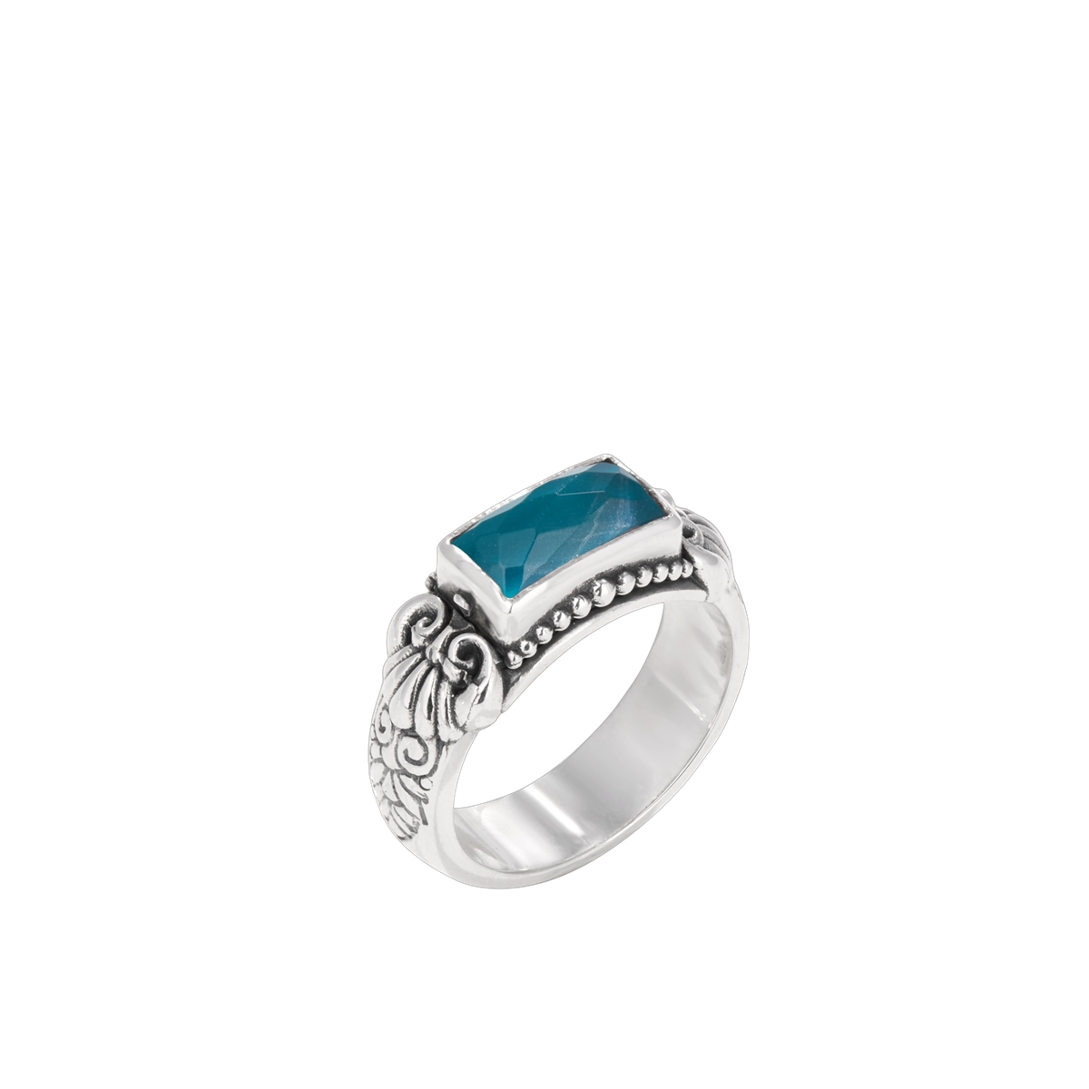 Konstantino Rings in Silver containing Mother of pearl, Quartz, Other, Multi-gemstone DKJ1033-650 S6
