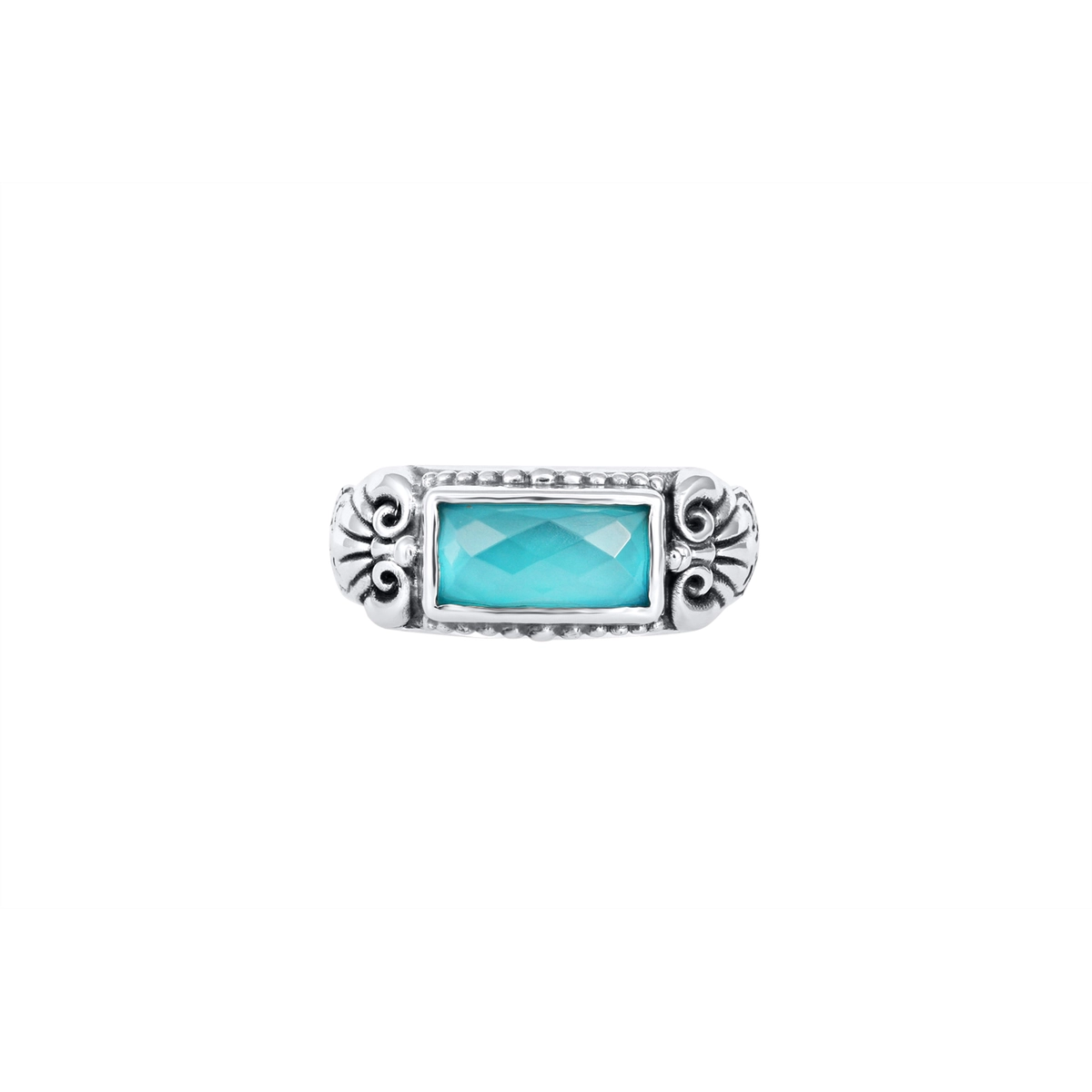 Konstantino Rings in Silver containing Mother of pearl, Quartz, Other, Multi-gemstone DKJ1033-650 S6