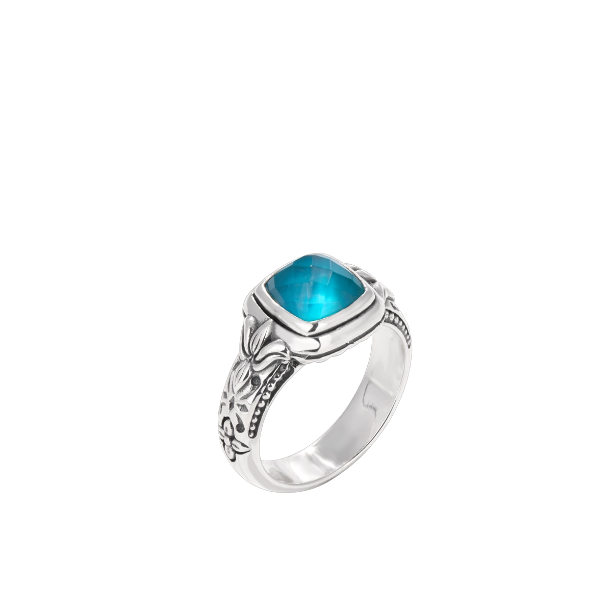 Konstantino Rings in Silver containing Mother of pearl, Quartz, Other, Multi-gemstone DKJ1034-650 S6