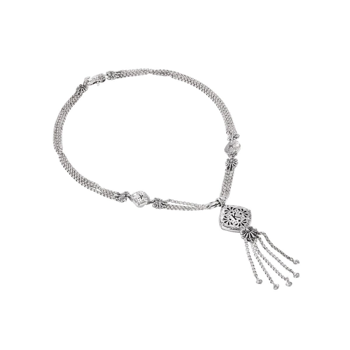 Konstantino Necklaces in Silver containing Mother of pearl, Quartz, Other, Multi-gemstone KOKJ513-650