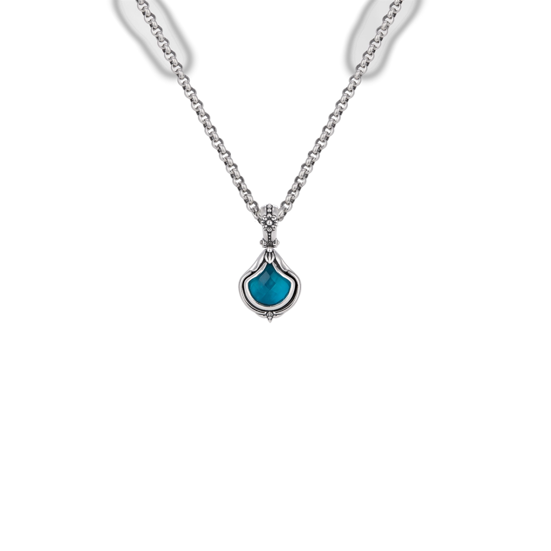 Konstantino Pendants in Silver containing Mother of pearl, Quartz, Other, Multi-gemstone MEKJ794-650