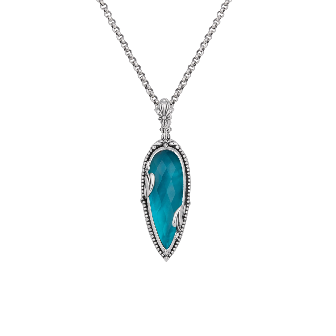 Konstantino Pendants in Silver containing Mother of pearl, Quartz, Other, Multi-gemstone MEKJ796-650